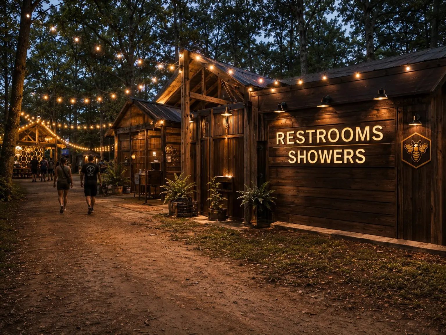 Restrooms / Showers concept rendering